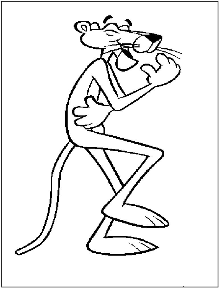 Big Nose Pink Panther Coloring Pages