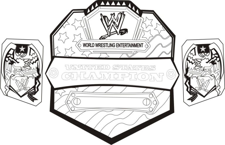 Coloring Book Wwe Belt Coloring Pages