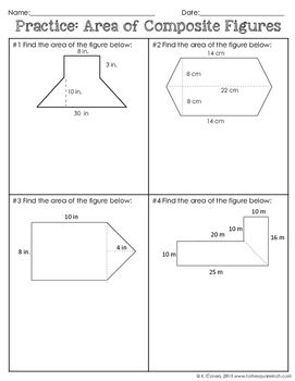 Area Of Composite Figures Worksheet With Answers Pdf