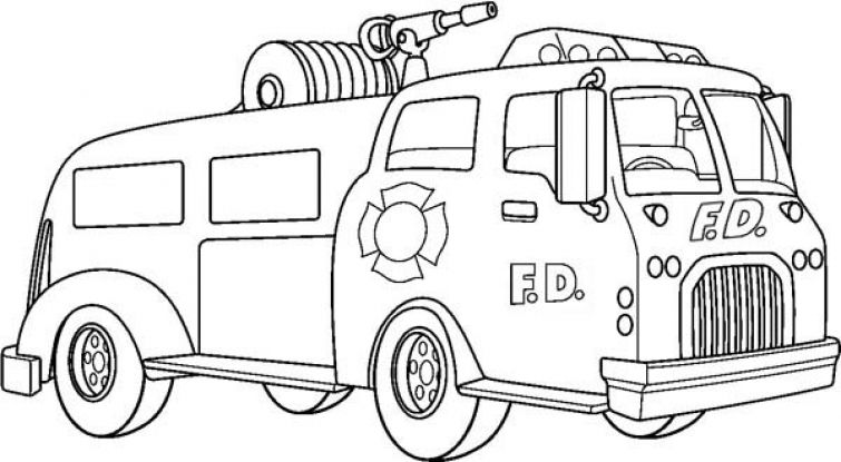 Fire Truck Coloring Pages For Toddlers