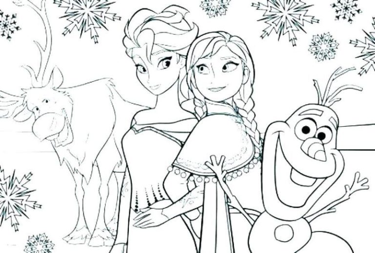 Princess Frozen Coloring Pages Printable