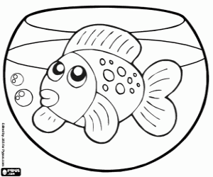 Goldfish Coloring Pages For Kids