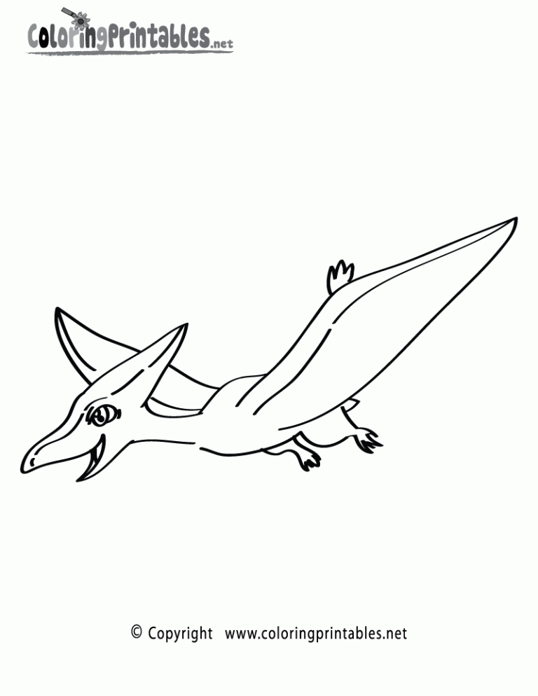 Jurassic Park Pterodactyl Coloring Page