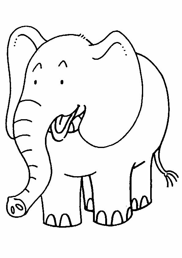 Cute Elephant Coloring Sheet