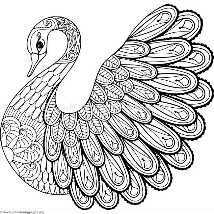 Cute Swan Coloring Page