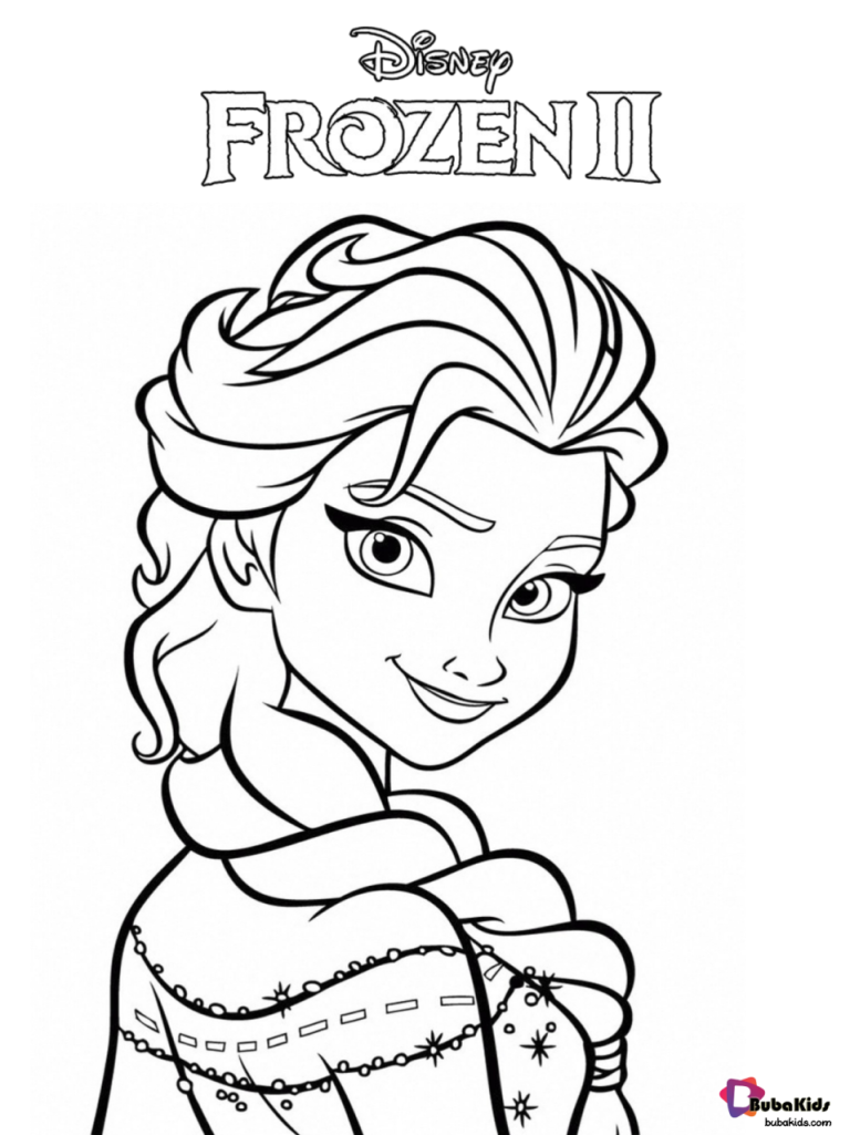 Free Printable Print Printable Elsa Frozen 2 Coloring Pages