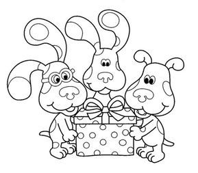 Birthday Blue's Clues Coloring Pages