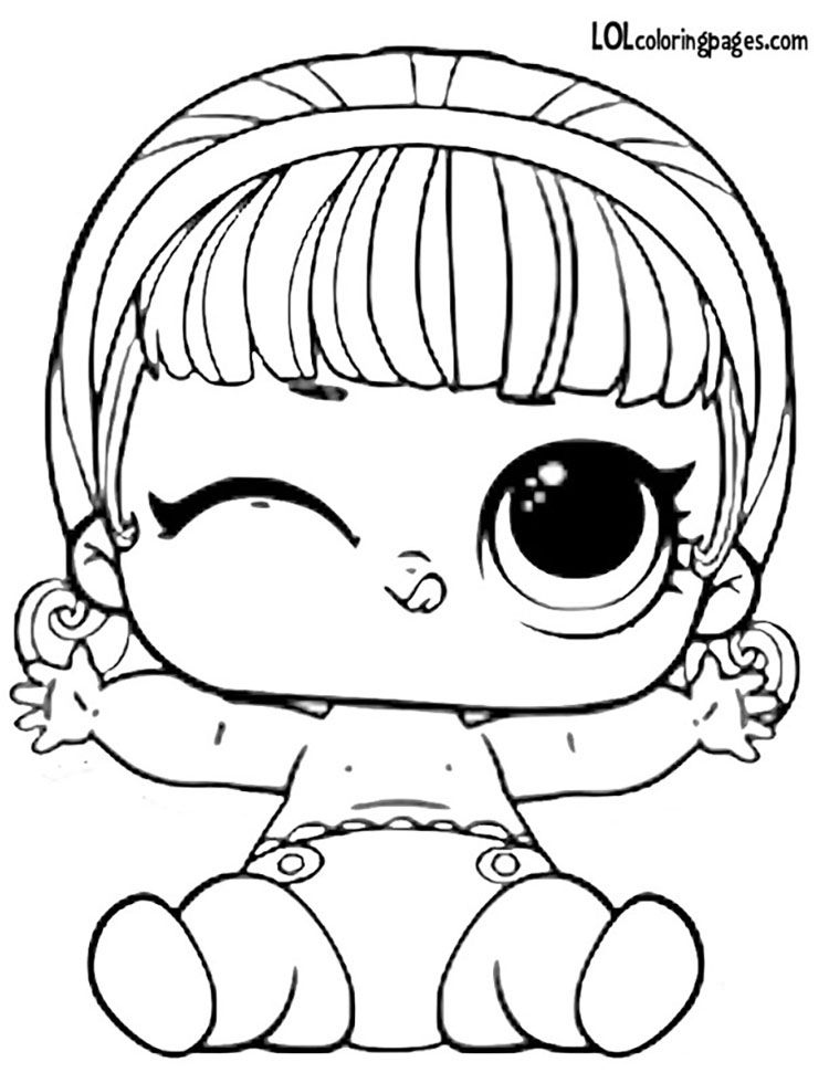 Little Sister Lol Dolls Coloring Pages