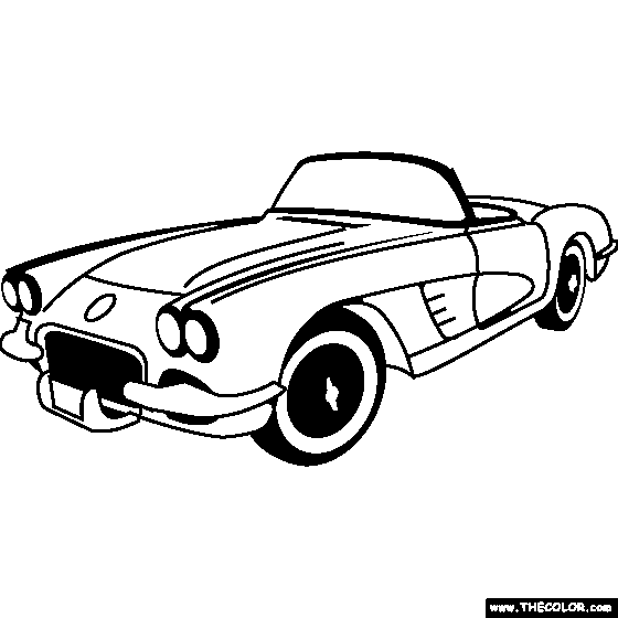 Old Corvette Coloring Pages