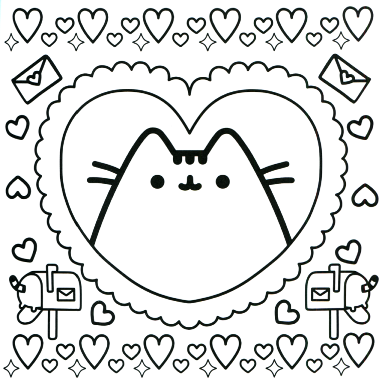 Coloring Pages Pusheen Unicorn