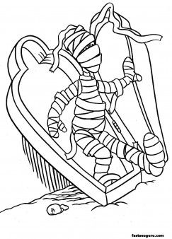 Mummy Coloring Pages Printable