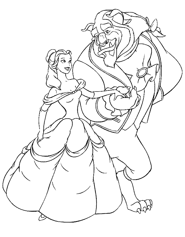 Beauty And The Beast Coloring Book For Adults