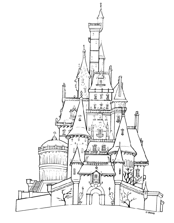 Cinderella Castle Disney World Coloring Pages