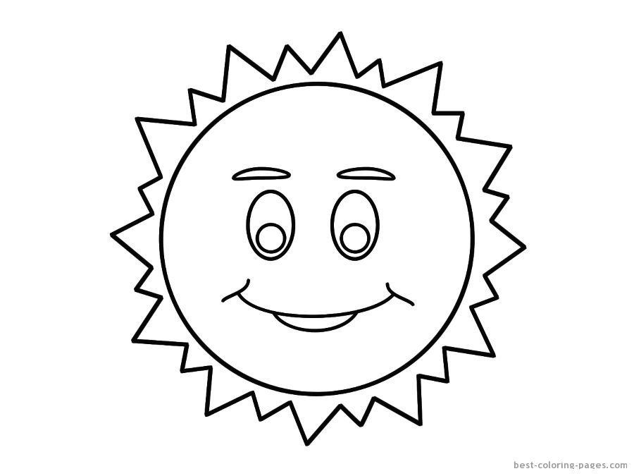 Sun For Coloring For Kids