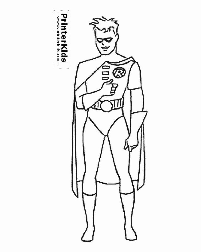 Superhero Batman And Robin Coloring Pages
