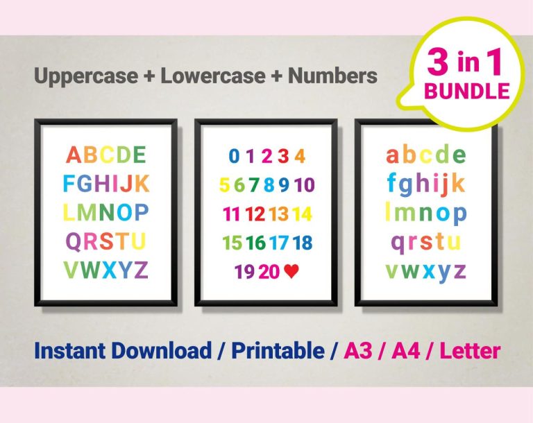 Printable Alphabet And Numbers Poster