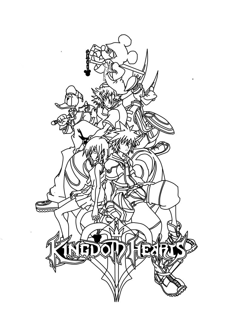 Keyblade Kingdom Hearts Coloring Pages