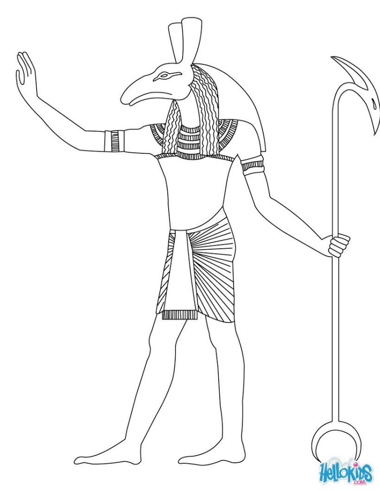 Anubis Egyptian Coloring Pages