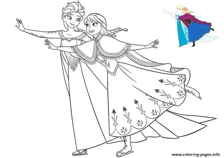Frozen Coloring Pages Elsa And Anna