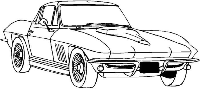 Corvette Coloring Pages For Kids