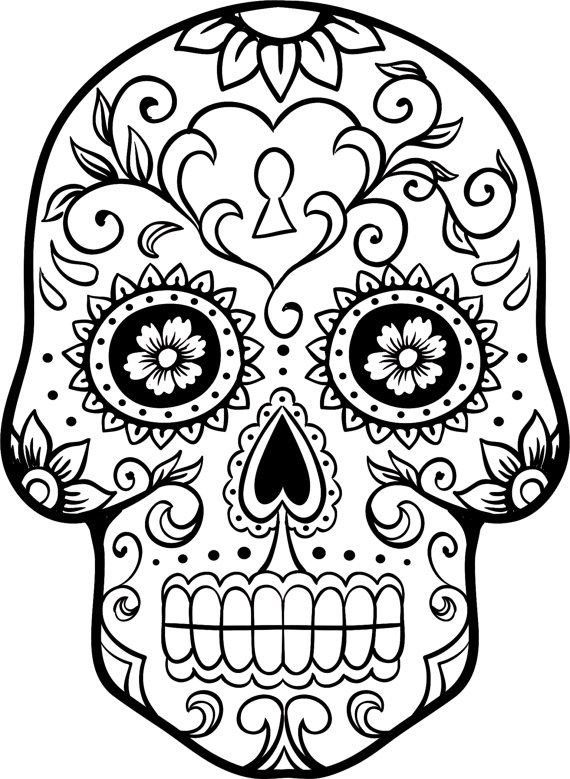 Skull Colouring Pages For Kids
