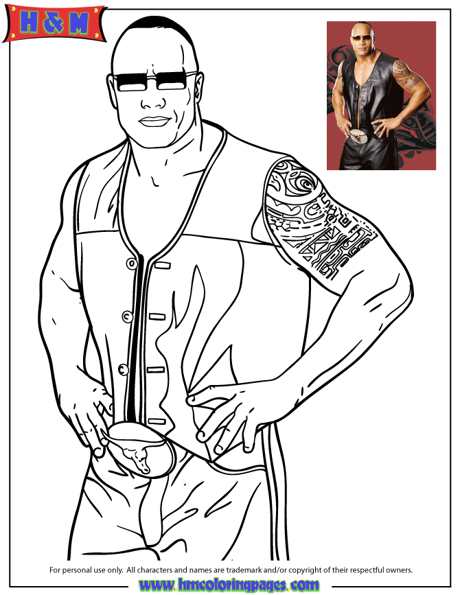 Wrestling Coloring Pages For Kids
