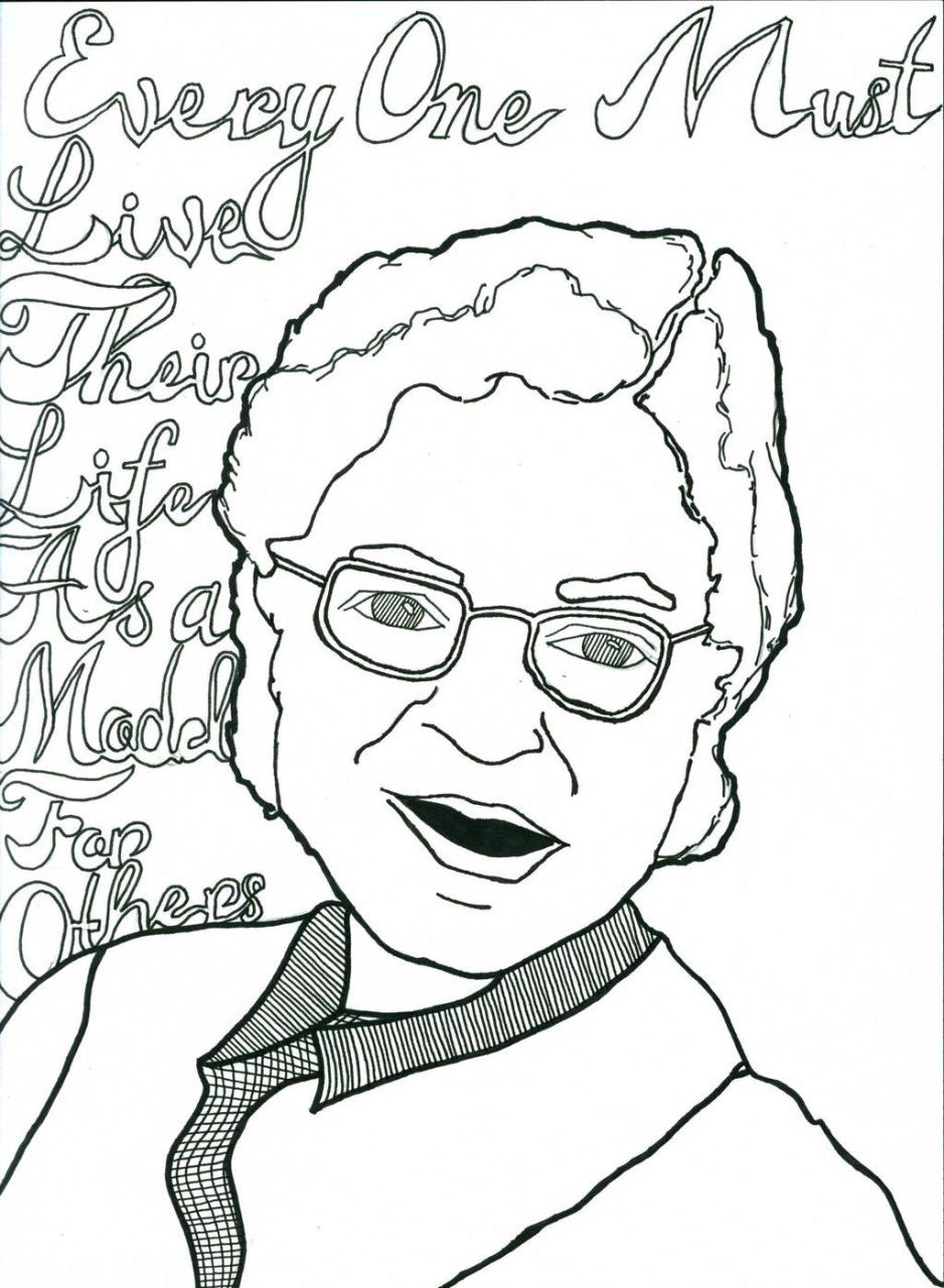Printable Rosa Parks Coloring Page