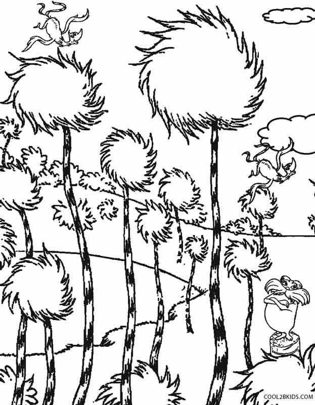 Lorax Trees Coloring Pages