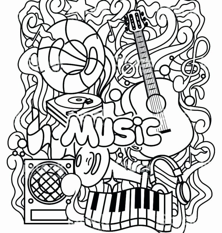 Music Coloring Sheets For Kids