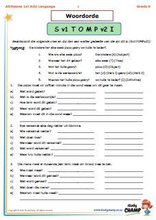 Free Printable Grade 4 Afrikaans Worksheets South Africa