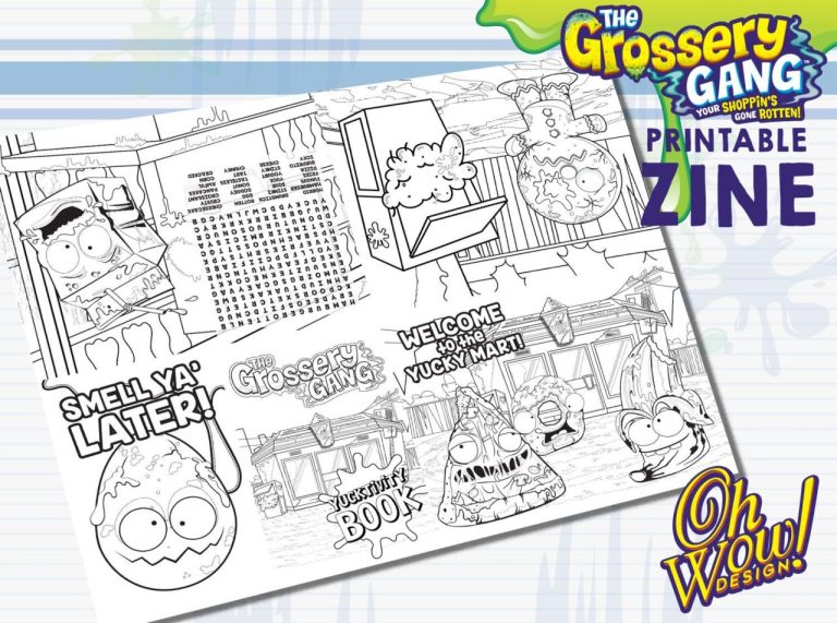 Character Grossery Gang Coloring Pages