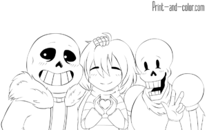Bad Time Sans Coloring Page