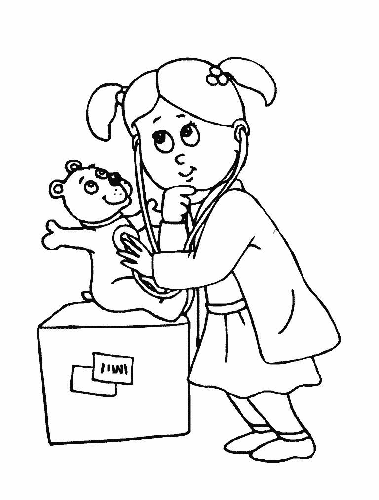 Doctor And Nurse Coloring Pages