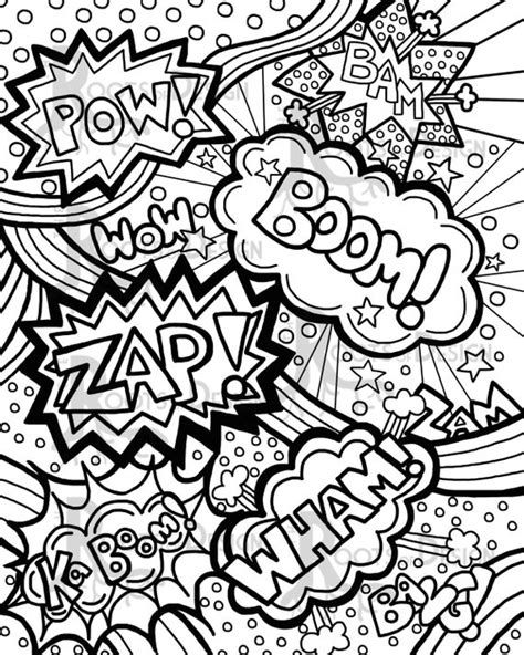 Pop Art Coloring Pages For Adults