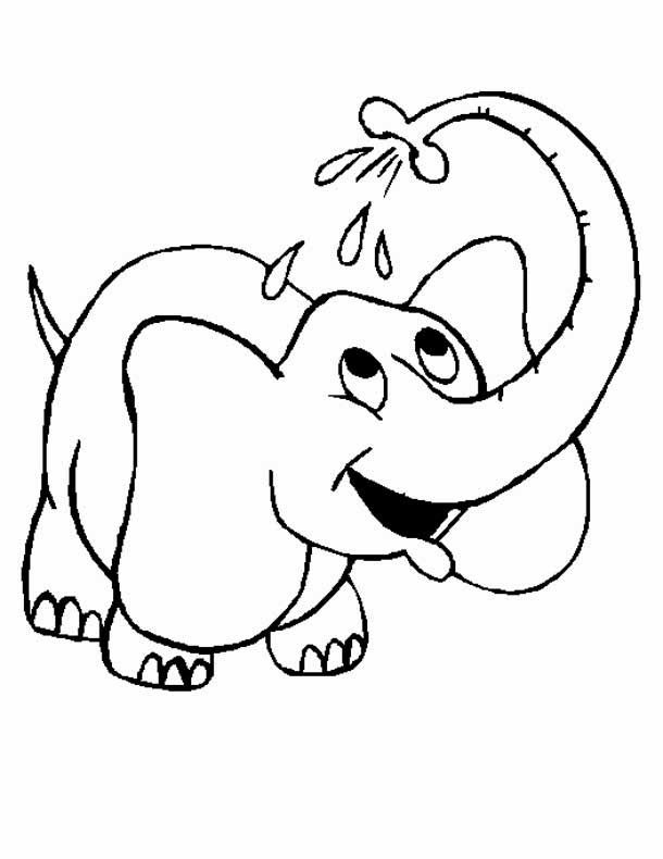 Elephant Pictures To Color Free