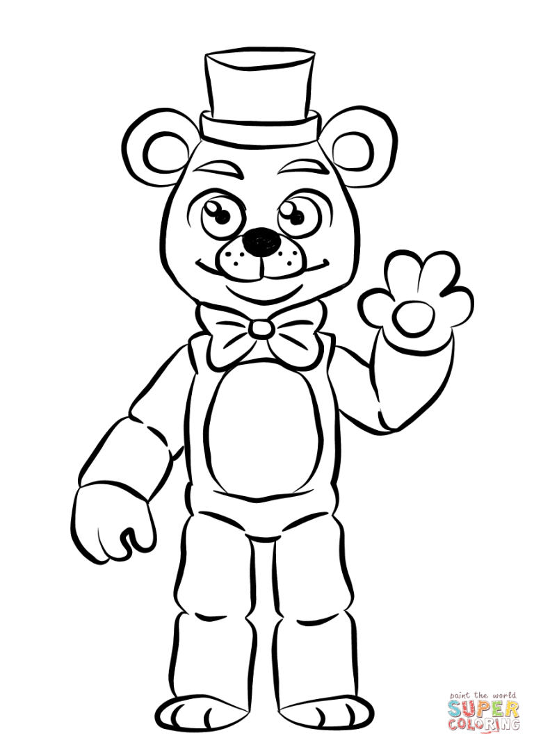 Toy Freddy Coloring Pages