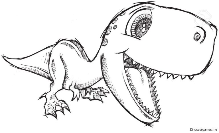 Baby Raptor Coloring Pages