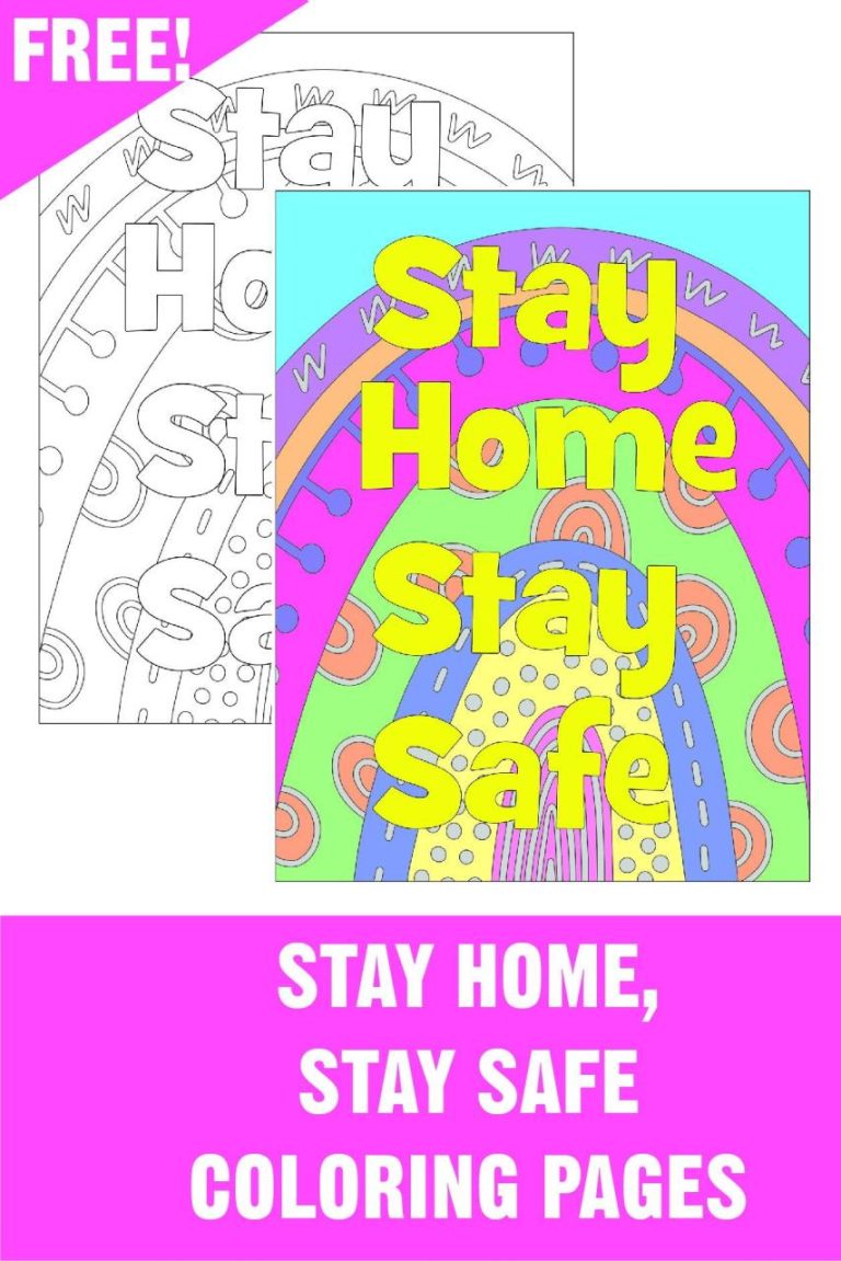 Stay Home Coloring Pages