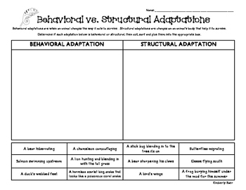 Animal Adaptations Worksheets 5th Grade Pdf