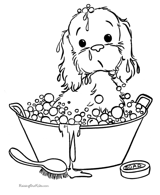 Coloring Page Printable Dog Pictures