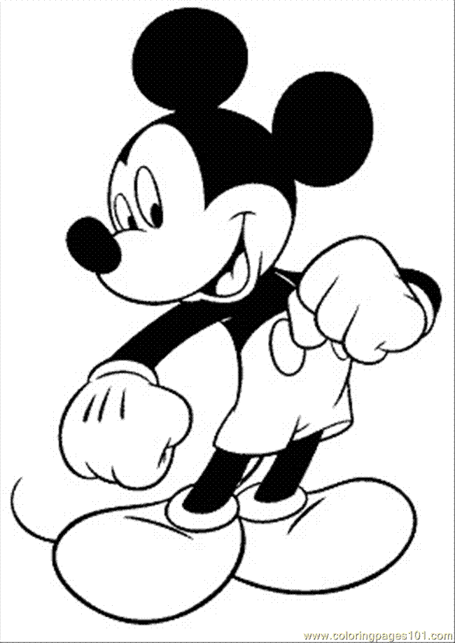 Mickey And Pluto Coloring Pages