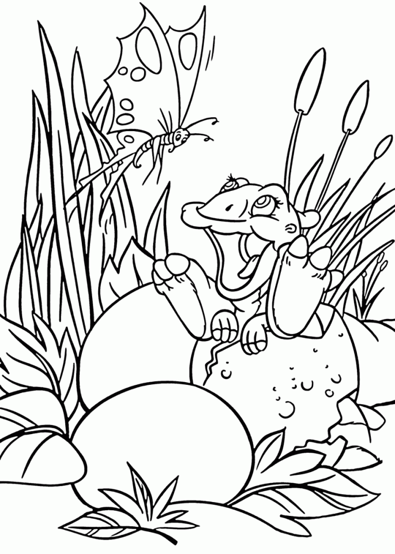 Ducky Land Before Time Coloring Pages
