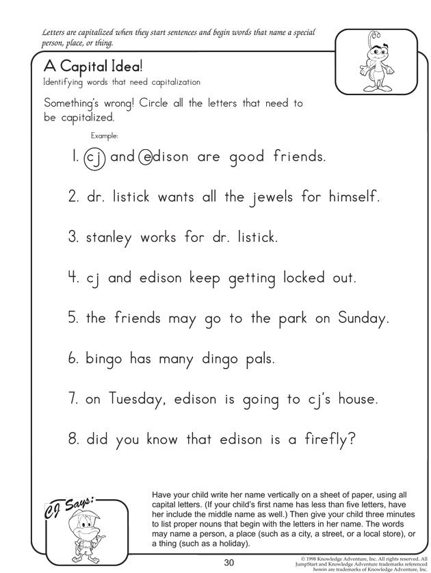 English Activity Sheets For Grade 2