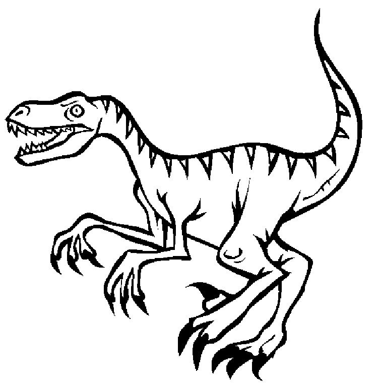 Raptor Coloring Pages Dinosaurs
