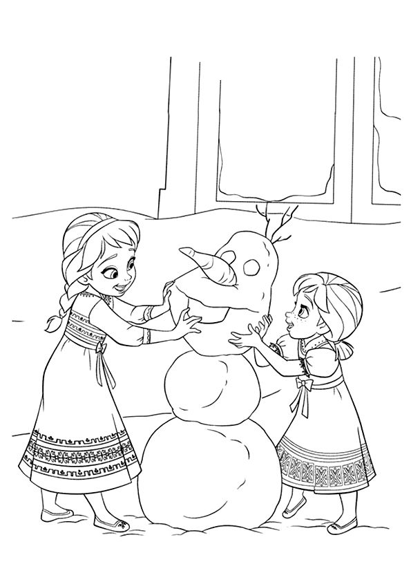 Printable Baby Elsa Coloring Pages