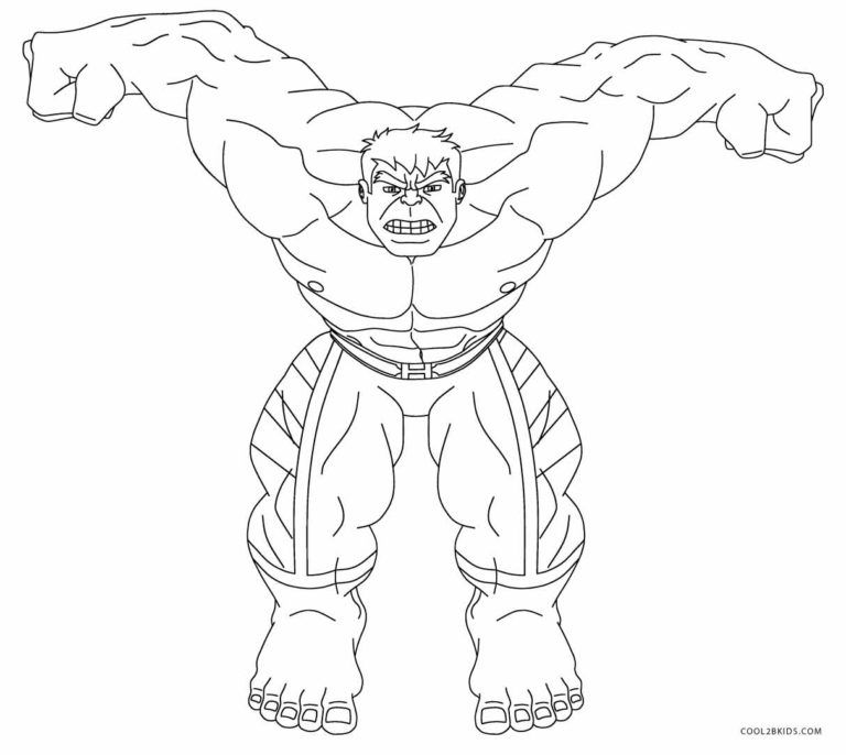 Hulk Colouring Pages For Kids