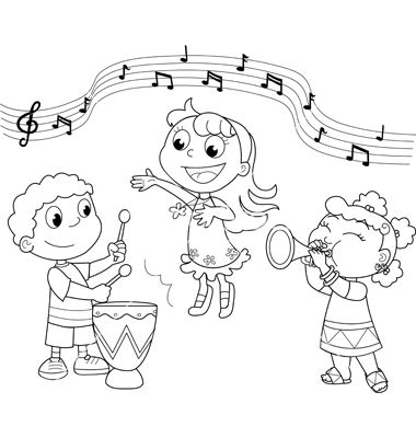 Kid Sing Coloring Pages