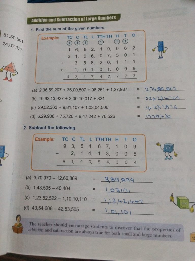 Maths Worksheet For Class 5 Number System Icse