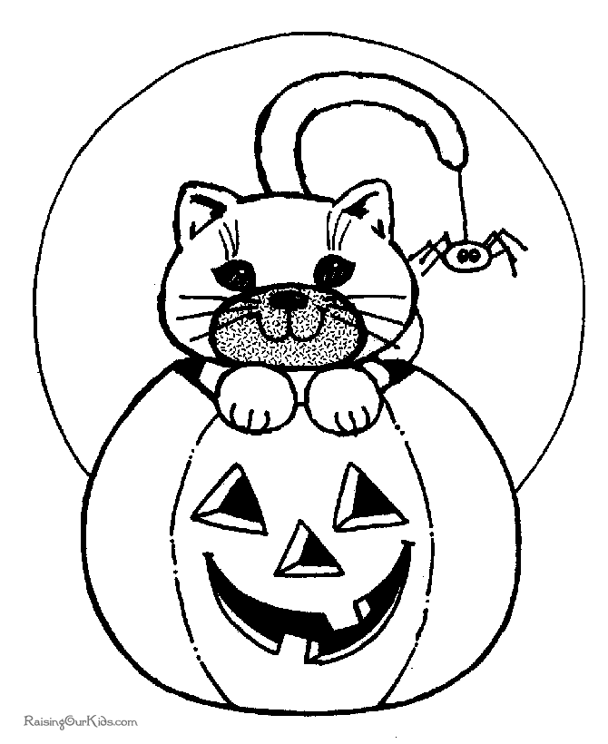 Halloween Cat Coloring Pages For Toddlers
