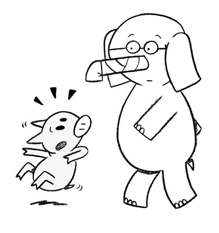 Coloring Sheet Elephant And Piggie Coloring Pages